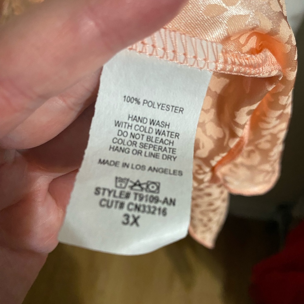 3X Light orange leopard print tank top - Picture 3 of 8